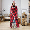 Safdie & Co. Premium Wearable Hooded Blanket for Adult Women and Men 71"x51" - Super Soft, Lightweight, Microplush, Cozy and Functional Throw Blanket (Buffalo Plaid Red & Black) 71 in x 51 in Red/Black