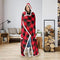 Safdie & Co. Premium Wearable Hooded Blanket for Adult Women and Men 71"x51" - Super Soft, Lightweight, Microplush, Cozy and Functional Throw Blanket (Buffalo Plaid Red & Black) 71 in x 51 in Red/Black