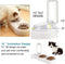 auvstar Tilted Cat Bowls Cat Water Bowl,3in1 Cat Wet and dry food bowl Set,Pet Feeding Plastic Bowl,Pets Cats Dogs Automatic Waterer and Food Feeder,15° Anti Vomiting Elevated Cat Bowls Tilted (White)