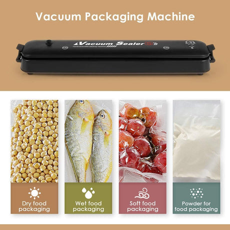 Vacuum Sealer Machine 2021 Upgraded Automatic Food Sealer Machine with 20 Sealing Bags Food Vacuum Air Sealing System for Food Preservation Storage Saver Easy to Clean | Safety Certified