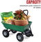 Directly2U Poly Garden Dump Cart Carrier Wheelbarrow Utility Wagon Cart for Garden and Nurseries, Heavy Duty Steel Frame with 250kg Maximum Load Capacity (Green)