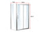 1200 X 700 Sliding Door Safety Glass Shower Screen By Della Francesca