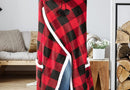 Safdie & Co. Premium Wearable Hooded Blanket for Adult Women and Men 71"x51" - Super Soft, Lightweight, Microplush, Cozy and Functional Throw Blanket (Buffalo Plaid Red & Black) 71 in x 51 in Red/Black