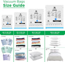 Vacuum Storage Bags - Pack of 20 (5 Jumbo + 5 Large + 5 Medium + 5 Small) ReUsable with free Hand Pump for travel packing | Best Sealer Bags for Clothes, Duvets, Bedding, Pillows, Blankets, Curtains 20 Bags - 5J + 5L + 5M + 5S