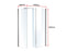 1200x800mm Walk in Shower Enclosure Safety Glass Shower By Della Francesca