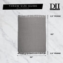 DII Rustic Farmhouse Cotton Diamond Blanket Throw with Fringe for Chair, Couch, Picnic, Camping, Beach, & Everyday Use, 50 x 60 - Double Diamond Mineral Contemporary Mineral