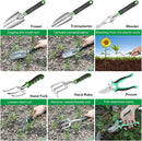 52Pcs Garden Tools Set Outdoor Gardening Tools Kit Stainless Steel Ergonomic Succulent Transplanting Hand Tool with Storage Tote Bag Gardening Gifts for Women Men