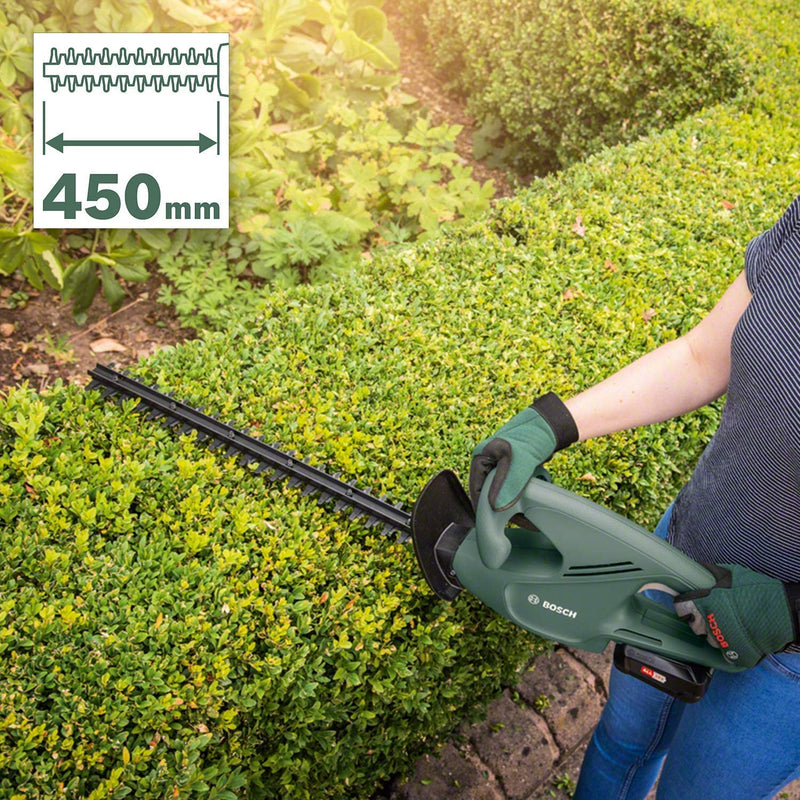 Bosch Cordless Hedge Trimmer EasyHedgeCut 18 (With 1x 2.5Ah Battery and Fast Charger, 18 Volt System) 1 Battery and Charger