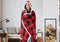 Safdie & Co. Premium Wearable Hooded Blanket for Adult Women and Men 71"x51" - Super Soft, Lightweight, Microplush, Cozy and Functional Throw Blanket (Buffalo Plaid Red & Black) 71 in x 51 in Red/Black