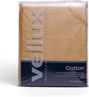 Cotton Woven Blanket by VELLUX - Natural, Cozy, Warm, Chevron Textured, Pet-Friendly, All-Seasons - Tan Twin 66 x 90 Twin (66 x 90 in) Tan