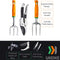Garden Tool Set, 12 Piece Aluminum Hand Tool Kit, Garden Canvas Apron with Storage Pocket, Outdoor Tool, Heavy Duty Gardening Work Set with Ergonomic Handle, Gardening Tools for women men Orange 12PCS