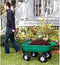 Directly2U Poly Garden Dump Cart Carrier Wheelbarrow Utility Wagon Cart for Garden and Nurseries, Heavy Duty Steel Frame with 250kg Maximum Load Capacity (Green)