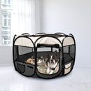 PaWz Pet Soft Playpen Dog Cat Puppy Play Round Crate Cage Tent Portable XL Grey