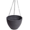 Hanging Grey Plastic Pot with Chain 30cm