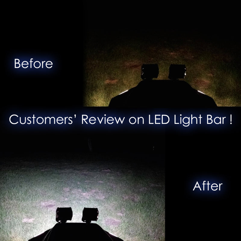8X 4inch CREE LED Work Light Bar Flood Beam Offroad Lamp Save On 35W/45W Reverse