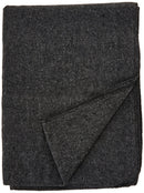 EverOne Wool Fire Retardant Blanket, Grey, 62" X 80"