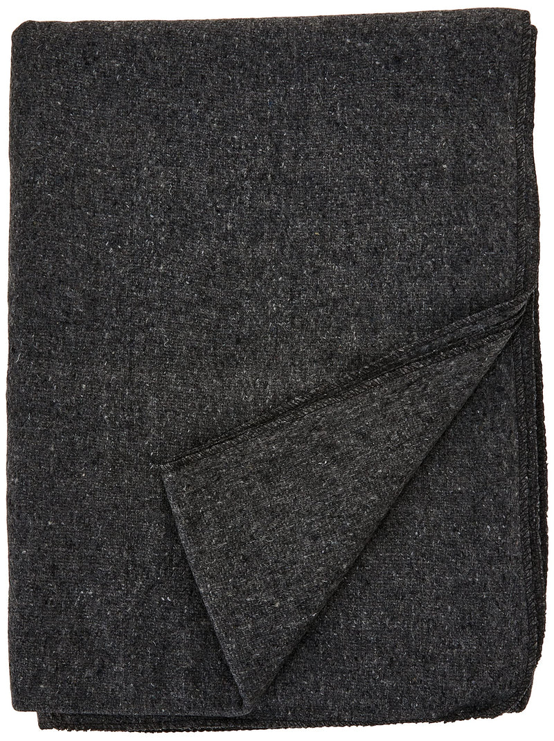 EverOne Wool Fire Retardant Blanket, Grey, 62" X 80"