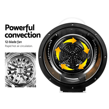 Devanti 10L 8 Function Convection Oven Cooker Air Fryer- White