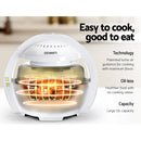 Devanti 13L Air Fryer Oven Cooker - White & Red