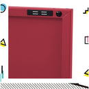 ArtissIn Buffet Sideboard Locker Metal Storage Cabinet - BASE Pink