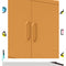 ArtissIn Buffet Sideboard Locker Metal Storage Cabinet - BASE Yellow