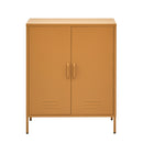ArtissIn Sweetheart Metal Locker Storage Shelf Shoe Cabinet Buffet Sideboard Yellow