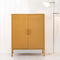ArtissIn Sweetheart Metal Locker Storage Shelf Shoe Cabinet Buffet Sideboard Yellow