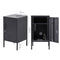 ArtissIn Metal Locker Storage Shelf Filing Cabinet Cupboard Bedside Table Black