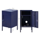 ArtissIn Metal Locker Storage Shelf Filing Cabinet Cupboard Bedside Table Blue