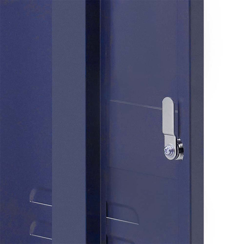 ArtissIn Metal Locker Storage Shelf Filing Cabinet Cupboard Bedside Table Blue