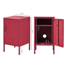 ArtissIn Metal Locker Storage Shelf Filing Cabinet Cupboard Bedside Table Pink