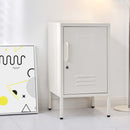 ArtissIn Metal Locker Storage Shelf Filing Cabinet Cupboard Bedside Table White