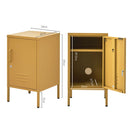 ArtissIn Metal Locker Storage Shelf Filing Cabinet Cupboard Bedside Table Yellow