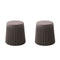 ArtissIn Set of 2 Cupcake Stool Plastic Stacking Stools Chair Outdoor Indoor Grey