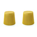 ArtissIn Set of 2 Cupcake Stool Plastic Stacking Stools Chair Outdoor Indoor Yellow