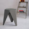 ArtissIn Set of 2 Puzzle Stool Plastic Stacking Stools Chair Outdoor Indoor Grey