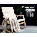 Artiss Fabric Rocking Armchair - Beige
