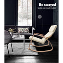 Artiss Fabric Rocking Armchair - Beige