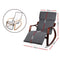 Artiss Fabric Rocking Armchair with Adjustable Footrest - Charcoal