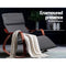 Artiss Fabric Rocking Armchair with Adjustable Footrest - Charcoal