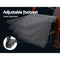 Artiss Fabric Rocking Armchair with Adjustable Footrest - Charcoal