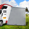 Grey Caravan Privacy Screen 1.95 x 2.2M End Wall Side Sun Shade Roll Out Awning