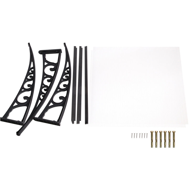 Instahut DIY Window Door Awning Shade 1 x 2m - Transparent