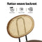 Artiss Bar Stools Kitchen Stool Metal Counter Dining Chair Rattan Barstools x2