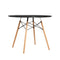 Artiss 4-Seater Round Replica Eames DSW Dining Table Kitchen Timber Black 90cm