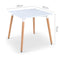 Artiss Square Dining Table 4 Seater 80cm White Replica Eames DSW Cafe Kitchen Retro Timber Wood MDF Tables