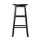 Artiss Set of 2 Beech Wood Backless Bar Stools - Black