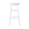 Artiss Set of 2 Beech Wood Backless Bar Stools - White