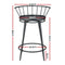 Artiss Bar Stools Kitchen Stools Wooden Dining Chair Swivel Metal Chairs x2
