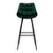 Artiss Set of 2 Velvet Bar Stools - Green